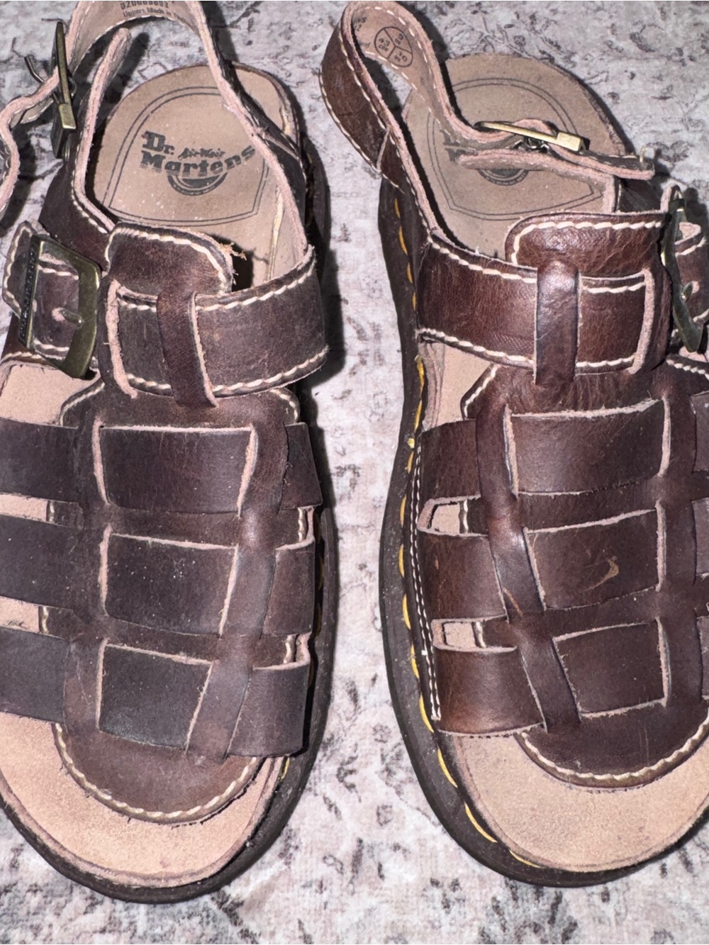 Dr. Martens 8092 ARC Black Leather Fisherman Sandals Buckle Men's US 10 EU 43